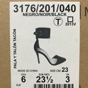 Zara Black Strap Heel